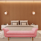 Recamier Olinda Suede Rosê 160 Cm Pés Chanfrado Castanhos M11