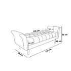 Recamier Olinda Suede Rosê 160 Cm Pés Chanfrado Castanhos M11