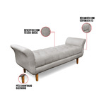 Recamier Olinda Veludo 160 Cm Pés Chanfrado Castanhos M11 - D