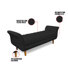 Recamier Olinda Veludo 160 Cm Pés Chanfrado Castanhos M11 - D