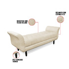 Recamier Olinda Veludo 160 Cm Pés Torneados Tabaco - D'rossi