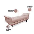 Recamier Olinda Veludo 160 Cm Pés Torneados Tabaco - D'rossi