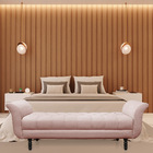 Recamier Olinda Veludo Rosê 160 Cm Pés Torneados Castanhos -