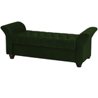 Recamier Puff  Baú Egeo 140cm Verde Escuro Bnn Decor