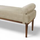 Recamier Puff Luxo Madeira Maciça Berlim Off White