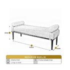 Recamier Puff Luxo Madeira Maciça Berlim Off White