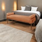 Recamier Puff Luxo Madeira Maciça Berlim Terracota