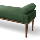 Recamier Puff Luxo Madeira Maciça Berlim Verde