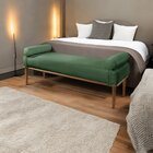 Recamier Puff Luxo Madeira Maciça Berlim Verde