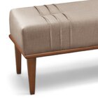 Recamier Puff Luxo Madeira Maciça Maya Cappuccino