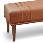 Recamier Puff Luxo Madeira Maciça Maya Terracota