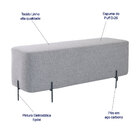 Recamier Puff Para Quarto Retangular Miami 1 00 Metro Tecido