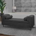 Recamier Queen 160cm Turim  Linho Cinza