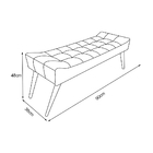 Recamier Roma Capitonê Em Suede - Preto