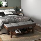 Recamier Sapateira Tóquio Almofadada Cinza