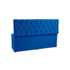 Recamier Sofá Baú Madrid 1,40 Cm Suede Azul Marinho