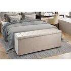 Recamier Sofá Baú Madrid 1,40 Cm Suede Bege