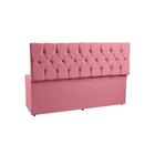 Recamier Sofá Baú Madrid 1,40 Cm Suede Rosa