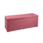 Recamier Sofá Baú Madrid 1,40 Cm Suede Rosa
