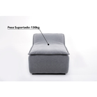 Recamier Strech Estofado - Cinza - Ilhabela