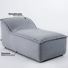 Recamier Strech Estofado - Cinza - Ilhabela