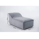 Recamier Strech Estofado - Cinza - Ilhabela