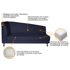 Recamier Valéria 140cm Lado Direito Corano Azul Marinho - Ama