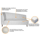 Recamier Valéria 140cm Lado Direito Corano Branco - Amarena M