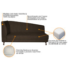 Recamier Valéria 140cm Lado Direito Corano Marrom - Amarena M