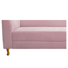 Recamier Valéria 140cm Lado Direito Corano Rosa Bebê- Doce So