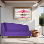 Recamier Valéria 140cm Lado Direito Corano Roxo - Amarena Móv