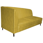 Recamier Valéria 140cm Lado Direito Suede Amarelo - Amarena M
