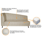 Recamier Valéria 140cm Lado Direito Suede Bege - Amarena Móve