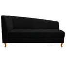 Recamier Valéria 140cm Lado Direito Suede Preto - Doce Sonho