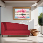 Recamier Valéria 140cm Lado Direito Suede Vermelho - Amarena