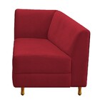 Recamier Valéria 140cm Lado Direito Suede Vermelho - Doce Son
