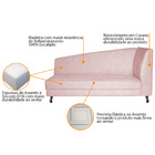 Recamier Valéria 140cm Lado Esquerdo Corano Rosa Bebê- Amaren