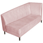 Recamier Valéria 140cm Lado Esquerdo Corano Rosa Bebê- Amaren