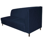 Recamier Valéria 140cm Lado Esquerdo Suede Azul Marinho - Ama