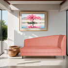 Recamier Valéria 140cm Lado Esquerdo Suede Coral - Amarena Mó