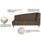 Recamier Valéria 140cm Lado Esquerdo Suede Marrom - Amarena M