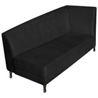 Recamier Valéria 140cm Lado Esquerdo Suede Preto - Amarena Mó