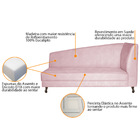 Recamier Valéria 140cm Lado Esquerdo Suede Rosa Bebê- Amarena