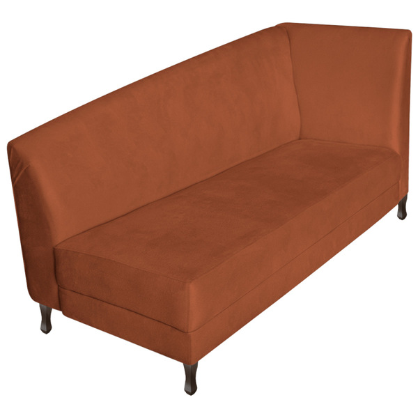 Recamier Valéria 140cm Lado Esquerdo Suede Terracota- Amarena