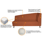 Recamier Valéria 140cm Lado Esquerdo Suede Terracota- Amarena