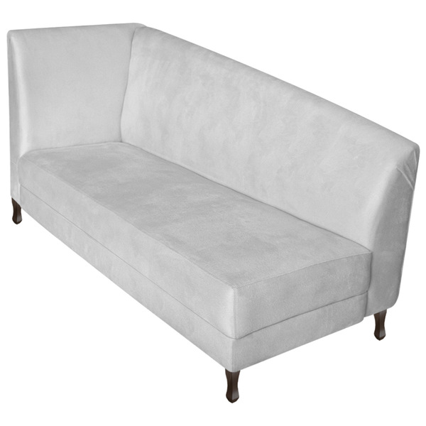 Recamier Valéria 160cm Lado Direito Corano Branco - Amarena M