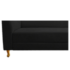 Recamier Valéria 160cm Lado Direito Corano Preto - Doce Sonho