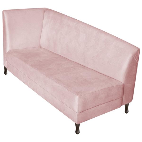 Recamier Valéria 160cm Lado Direito Corano Rosa Bebê- Amarena