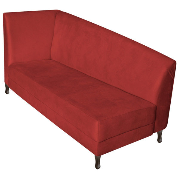 Recamier Valéria 160cm Lado Direito Corano Vermelho - Amarena