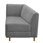 Recamier Valéria 160cm Lado Direito Suede Cinza - Doce Sonho